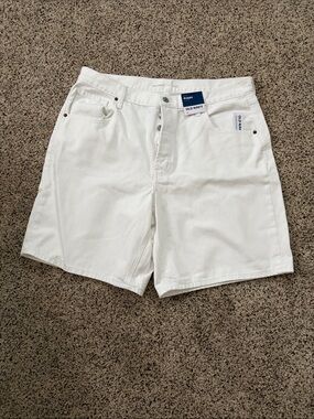 Old Navy White Denim High-Rise Women's Jean Shorts